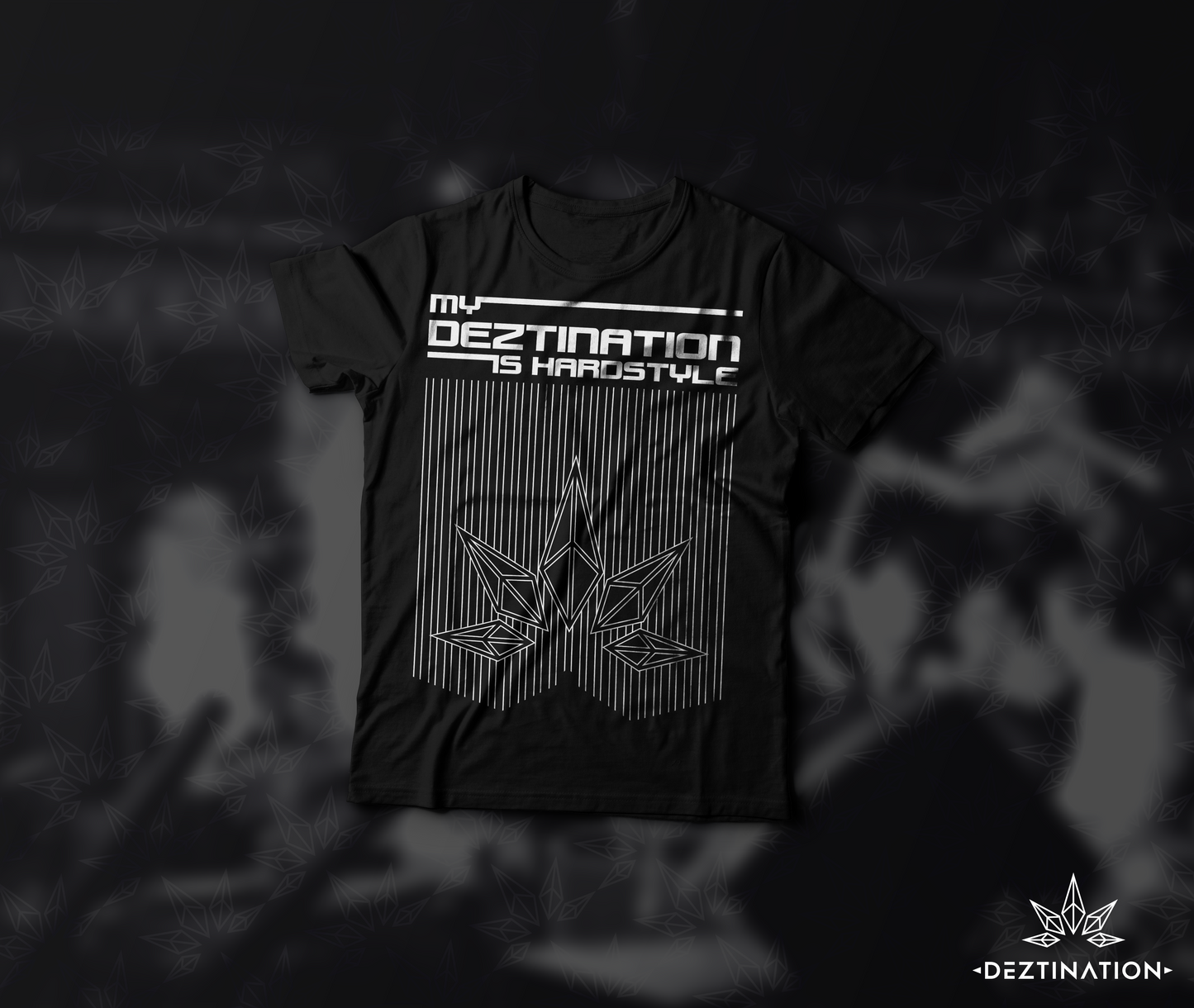 "My Deztination is Hardstyle" Crystal T-Shirt (male)