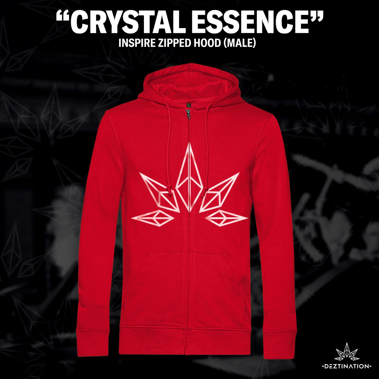 "Chrystals Essence" Zip Hoodie (male)
