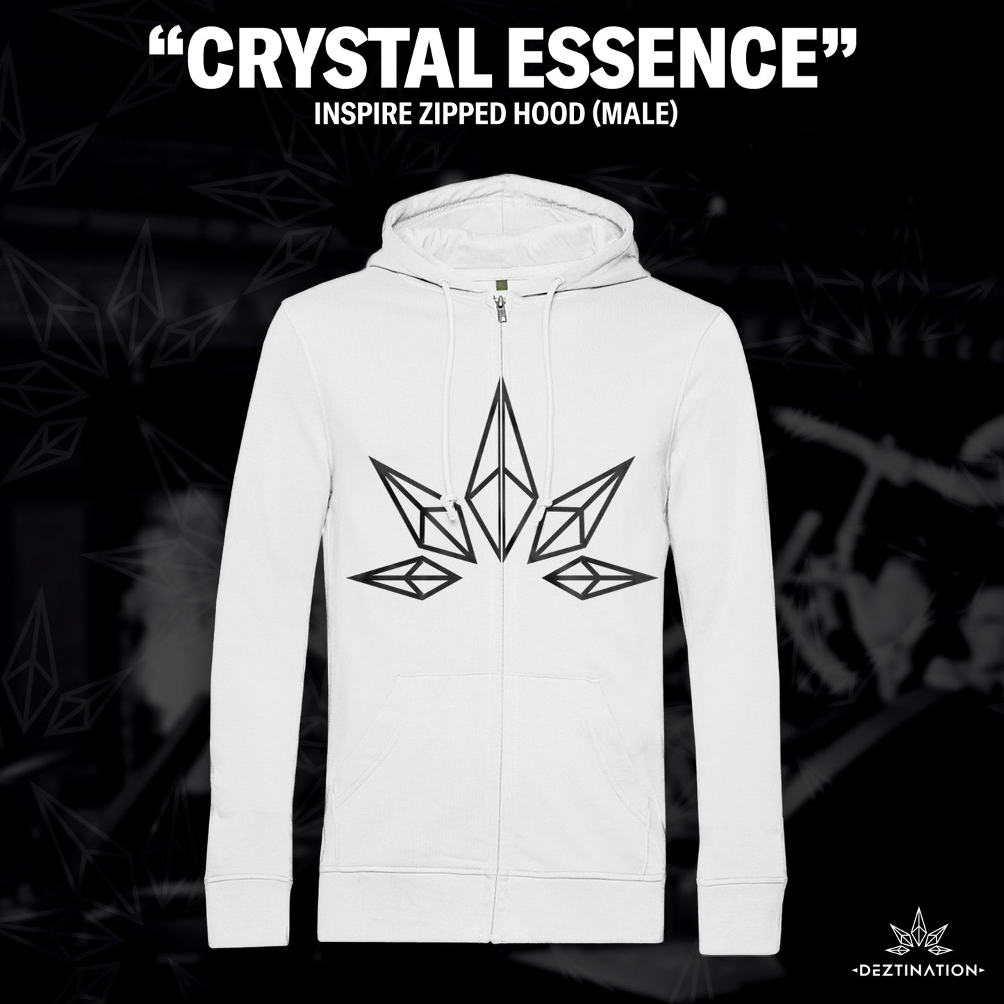 "Chrystals Essence" Zip Hoodie (male)