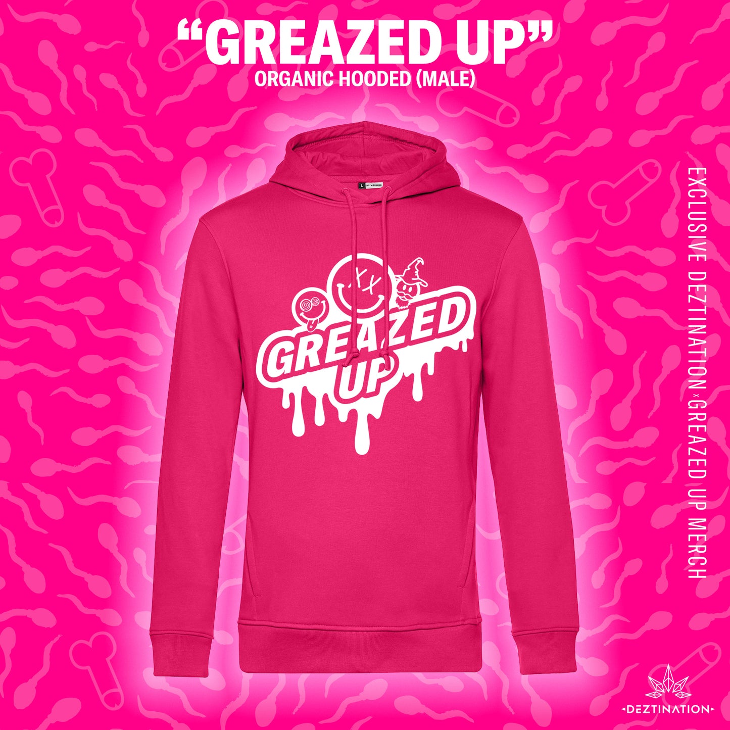 Greazed Up! Hoodie Pink (Male)