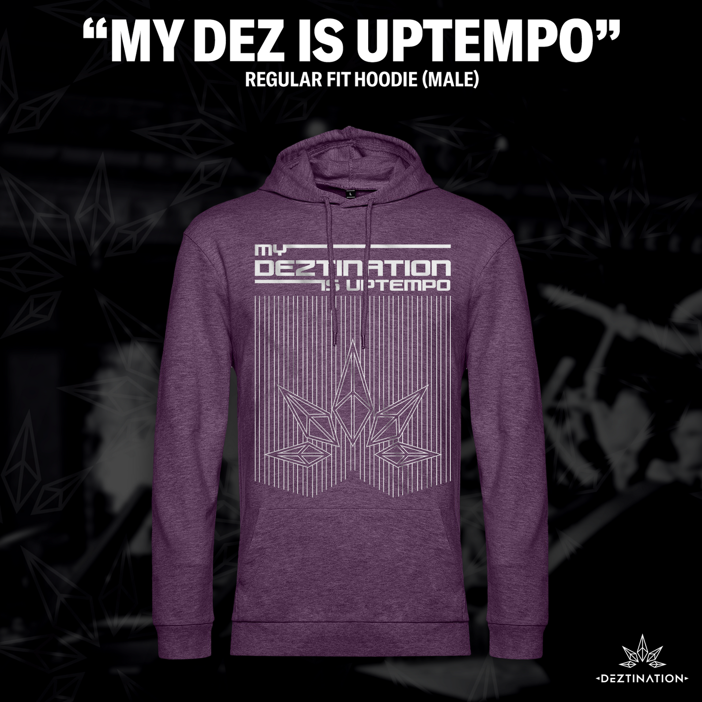 "My Deztination Is Uptempo" Crystal Hoodie (Male)
