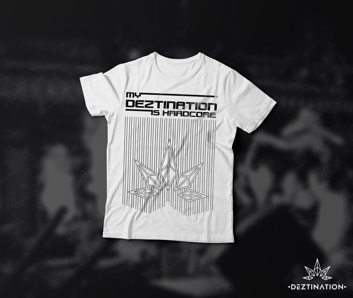 "My Deztination is Hardcore" Crystal T-Shirt (male)